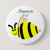 Badge Rond 7,6 Cm Maman à être mignonne Jaune Bumble Bee Maternité (Devant)