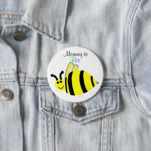 Badge Rond 7,6 Cm Maman à être mignonne Jaune Bumble Bee Maternité