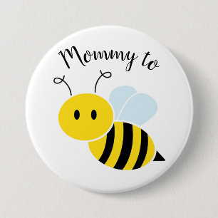 Badge Rond 7,6 Cm Maman à l'abeille