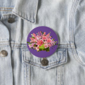Badge Rond 7,6 Cm Maman ! Fleurs (En situation)
