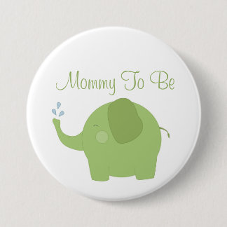 Badge Rond 7,6 Cm Maman heureuse de baby shower de jungle à être
