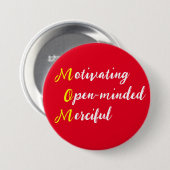 Badge Rond 7,6 Cm Maman Motivant un texte plein d'ouverture d'esprit (Devant & derrière)
