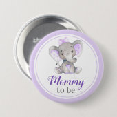 Badge Rond 7,6 Cm Maman pour être bébé fille Eléphant Douche Nouvell (Devant & derrière)