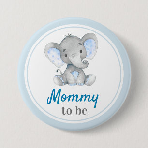 Badge Rond 7,6 Cm Maman pour être nouvelle maman bébé garçon douche 
