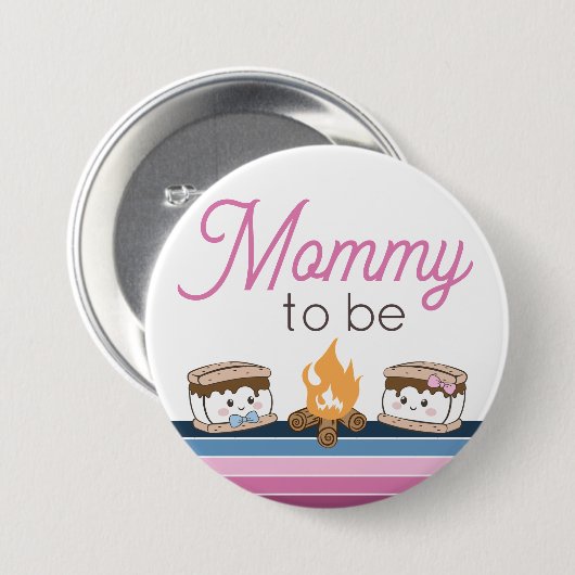 Badge Rond 7,6 Cm Maman sera plus épingle (Devant & derrière)