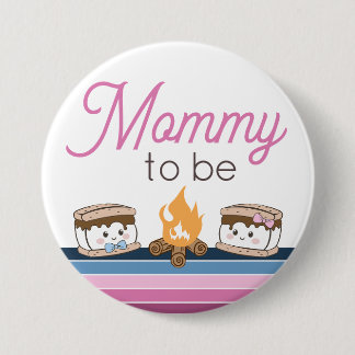 Badge Rond 7,6 Cm Maman sera plus épingle