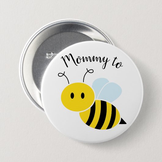 Badge Rond 7,6 Cm Maman to Bee (Devant & derrière)