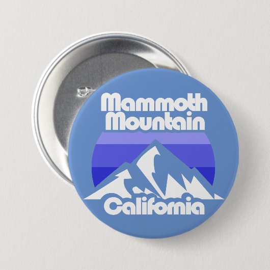 Badge Rond 7,6 Cm Mammoth Mountain California (Devant & derrière)