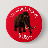 Badge Rond 7,6 Cm Mammoth New Mascot (Devant)