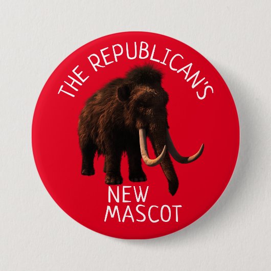Badge Rond 7,6 Cm Mammoth New Mascot (Devant)