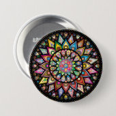 Badge Rond 7,6 Cm Mandala (Devant & derrière)