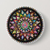 Badge Rond 7,6 Cm Mandala (Devant)