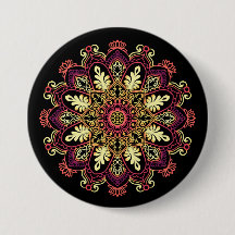 Mandala doré de luxe - Lotus ornemental doré