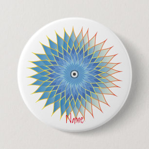 Badge Rond 7,6 Cm Mandala Lotus Blossom Thunder_Cove