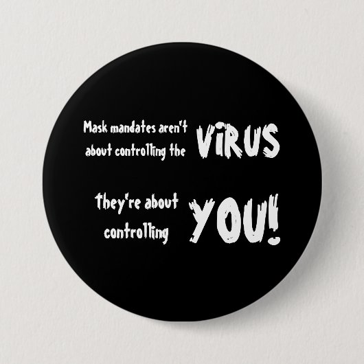 Badge Rond 7,6 Cm Mandats anti-masques - Il s'agit de vous contrôler (Devant)