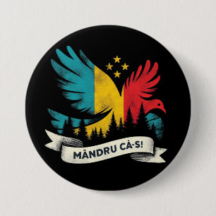 Badge Rond 7,6 Cm Mandru ca-s roman