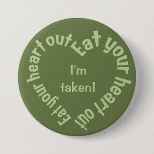 Badge Rond 7,6 Cm MANGER VOTRE COEUR Boutons personnalisés