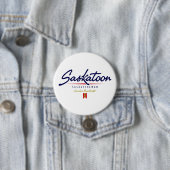 Badge Rond 7,6 Cm Manuscrit de Saskatoon (En situation)