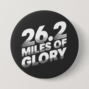 Badge Rond 7,6 Cm Marathon de 26,2 miles