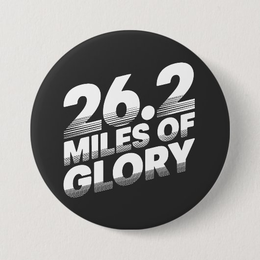 Badge Rond 7,6 Cm Marathon de 26,2 miles (Devant)