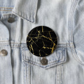 Badge Rond 7,6 Cm Marbre noir et or (En situation)