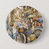 Badge Rond 7,6 Cm Marché de fleurs Bloomcore avec bicyclette (Devant)