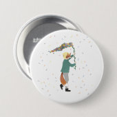 Badge Rond 7,6 Cm Mardi Gras Enfants Carnaval Printemps Illustration (Devant & derrière)