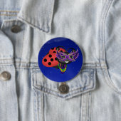 Badge Rond 7,6 Cm Mardi Gras Ladybug (En situation)
