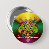Badge Rond 7,6 Cm Mardi-Gras-Mask-The-Queen-V-4 (Devant & derrière)