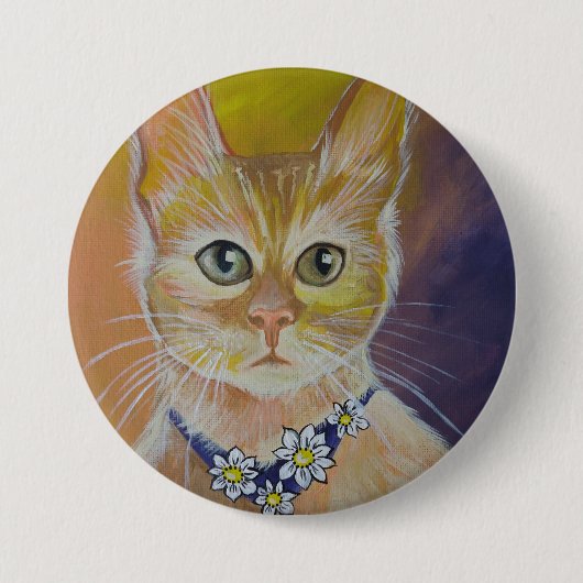 Badge Rond 7,6 Cm Marguerite (Devant)