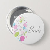 Badge Rond 7,6 Cm Mariage Confetti moderne pin / bouton (Devant & derrière)