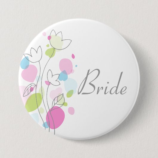 Badge Rond 7,6 Cm Mariage Confetti moderne pin / bouton (Devant)