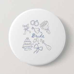 Badge Rond 7,6 Cm Mariage de la mariée Couple marié Mari femme