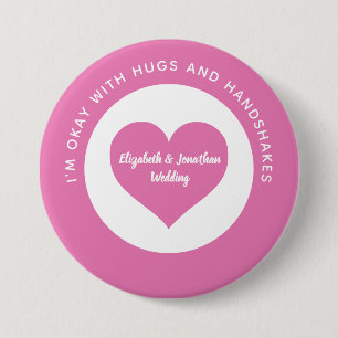 Badge Rond 7,6 Cm Mariage Distances sociales Code couleur de coeur r