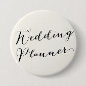 Badge Rond 7,6 Cm Mariage Planer Classic Calligraphie Mariage (Devant)