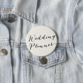 Badge Rond 7,6 Cm Mariage Planer Classic Calligraphie Mariage (En situation)
