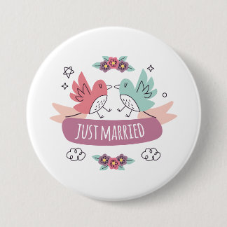 Badge Rond 7,6 Cm marié 