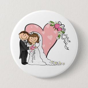 Badge Rond 7,6 Cm Mariée et salle