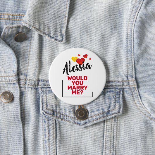 Badge Rond 7,6 Cm Mariez-moi (En situation)