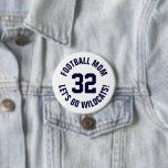 Badge Rond 7,6 Cm Marine et football blanc Maman Jersey Numéro<br><div class="desc">Saluez votre équipe sportive préférée, votre footballeur ou montrez votre fierté scolaire avec un bouton d'esprit personnalisé! Ajoutez votre nom d'école ou personnalisez-le avec le nom d'un joueur et son numéro de maillot. Parfait pour le football, le basket, le baseball et les jeux de football ! Créez des broches personnalisées...</div>