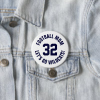 Marine et football blanc Maman Jersey Numéro