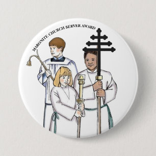 Badge Rond 7,6 Cm Maronite Church Server Award