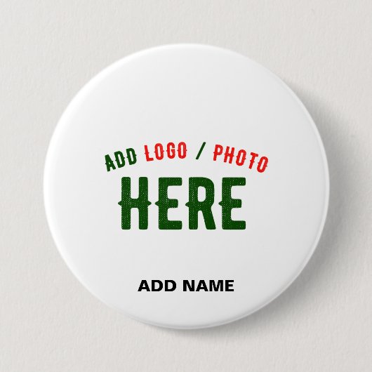 BADGE ROND 7,6 CM MARQUE BLANCHE MODERNE ET PERSONNALISABLE VÉRIFIÉE (Devant)