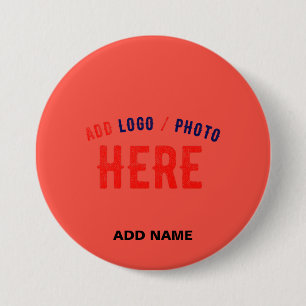 BADGE ROND 7,6 CM MARQUE VÉRIFIÉE DE L'ORANGE ROUGE MODERNE ET ÉLÉGA