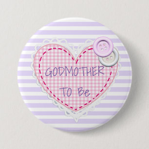 Badge Rond 7,6 Cm Marraine à être bouton piqué de baby shower de