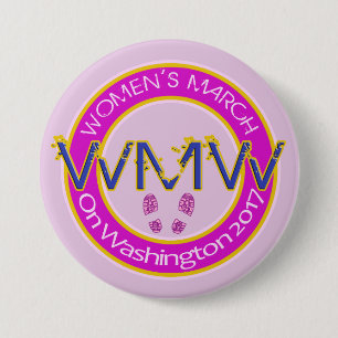Badge Rond 7,6 Cm Mars de million de femmes sur le Pin de bouton de