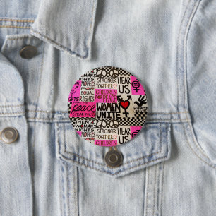 Badge Rond 7,6 Cm Mars des femmes continue, Pin (3" rond)