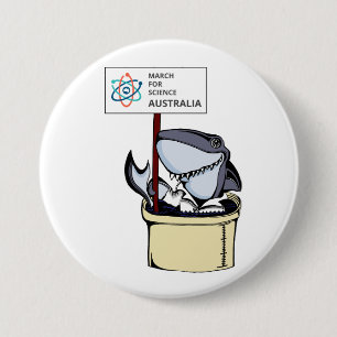 Badge Rond 7,6 Cm Mars pour la Science Australie - requin -