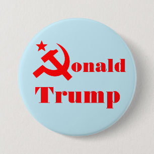 Badge Rond 7,6 Cm Marteau et faucille "Donald Trump "