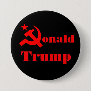 Badge Rond 7,6 Cm Marteau et faucille "Donald Trump"
